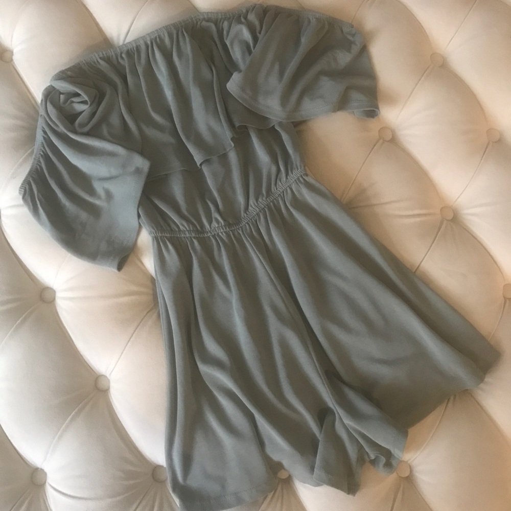 Green Ruffle Romper